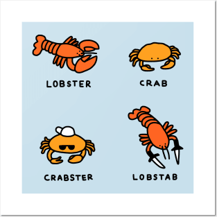 Lobster + Crab Posters and Art